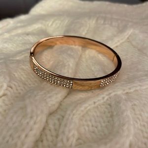 Fashion bracelet- gold color with two sections of bling 😊